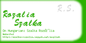 rozalia szalka business card